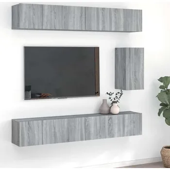 Obývací stěna vidaXL 7dílný set TV skříněk kompozitní dřevo [3079044] Barva: šedá sonoma