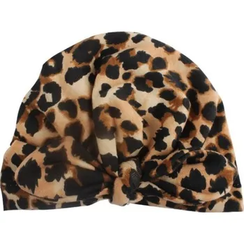 Čepice Dětská čepice leopardí hnědá 1