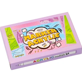 Sada 18 akrylových fixů a štětců pro malování na textil kameny keramiku sklo plátno Výtvarné potřeby pro DIY výrobu přání a dekorací