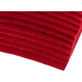 Látková dekorativní plsť / filc 20x30 cm Varianta: 1 červená, Balení: 2 ks