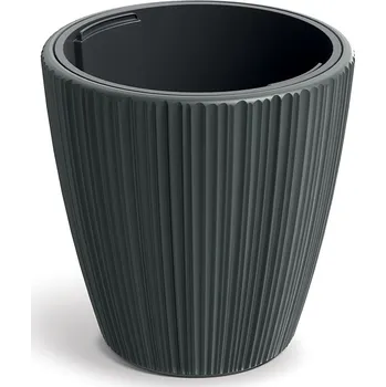 Květináč Plastový květináč OROS tmavě šedý matný, varianta 23,9 cm
