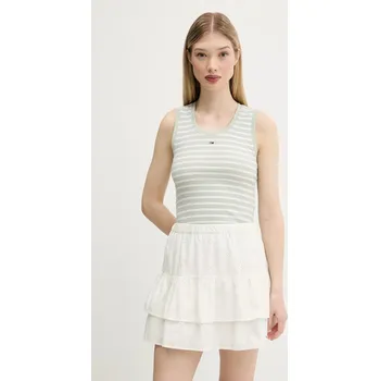 Top Tommy Jeans zelená barva, DW0DW20673 97X, vel. L