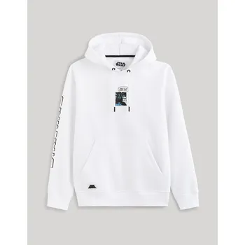 Pánská mikina Celio Mikina Star Wars s kapucí 1102804 Bílá S