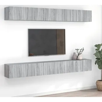 Obývací stěna vidaXL TV stolky 8 ks dřevotříska [3078727] Barva: šedá sonoma