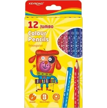 Pastelka Pastelky KEYROAD Jumbo trojhranné 12 ks