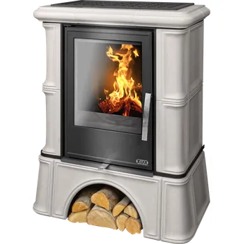Krbová kamna Kachlová kamna ABX BAVARIA K 12kW, ahornweiss, kachlový sokl, TV 6,9 kW 3016411TPL