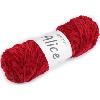 Příze Pletací žinylková příze Alice 100 g Varianta: 8 červená, Balení: 1 ks