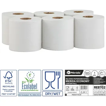 Papírový ručník Papírové ručníky v rolích ECONOMY FLEXI MINI, bílé, 17 cm, délka 210 m, 1-vrstvé, 6 rolí/bal