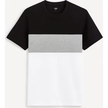 Pánské tričko Celio Tričko Febloc s krátkým rukávem 1133814 Černá S