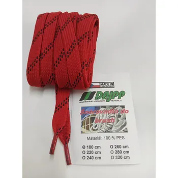 Tkaničky do bot DAJPP Červeno - černá délka tkaniček: 180