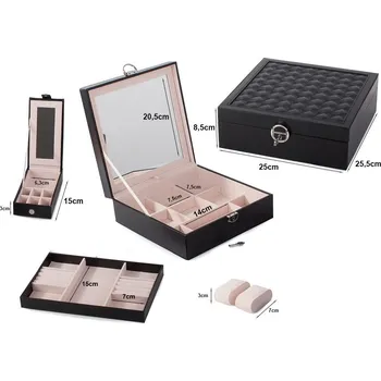 Šperk Verk Šperkovnice se zrcátkem černá