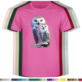 detske-levne-bavlnene-tricko-potisk-sovice snezni Barva: Fuchsia - fuchsiová, Dětská bavlněná trička JHK: S