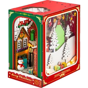 Výuková hračka 2Kids Toys 3D skládačka Zarážka na knihy Bílé Vánoce