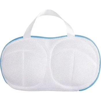 Prací pytel na podprsenky Jemná síťovina se zipem 1 ks Ochranný sáček na jemné prádlo do pračky Speciální péče o spodní prádlo modrá