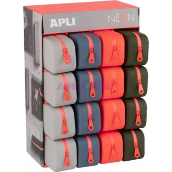 Penál APLI 19913 silikonový penál NEON, mix barev