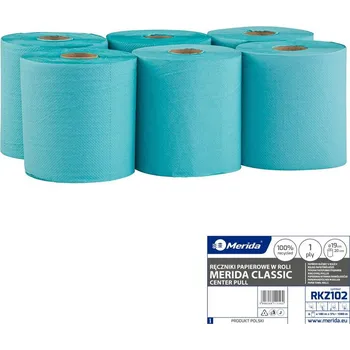 Papírový ručník Papírové ručníky v rolích MAXI - ZELENÉ, 1-vrstvé, délka 180 m, (6rolí/balení)