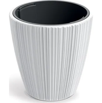 Plastový květináč OROS bílý matný, varianta 23,9 cm
