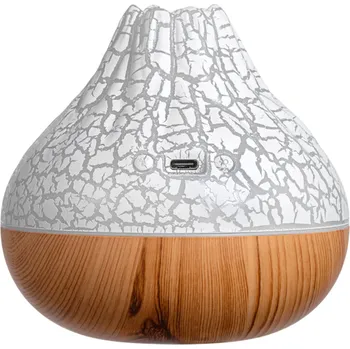 Vzduchotechnika Zvlhčovač vzduchu sopka 300 ml USB C aroma difuzér s efektem lávy a 7 barvami světla Tichý provoz pro ložnici i kancelář bílá