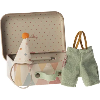 plyšák Maileg Oblečení Clown v kufříku pro myšáka Little brother