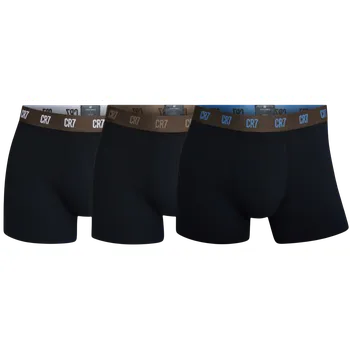 Pánské spodní prádlo Boxerky CR7 Men's 3-Pack Cotton Blend Trunks 8100-49-698 Velikost XL