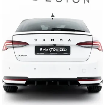 Tuning Spoiler zadního narázníku Škoda Octavia Sportline Liftback / Combi Mk4 Facelift černý lesklý plast
