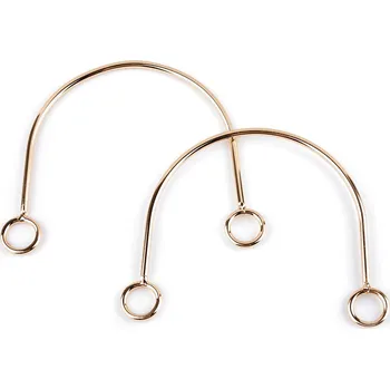 Kovová ucha na tašky 14x11 cm, barva 2 zlatá klasik