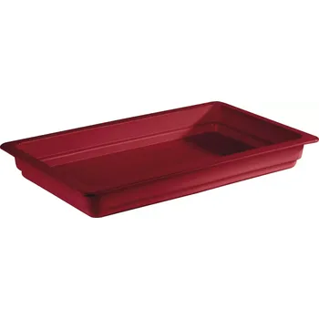 Dóza na potraviny Porcelánová gastronádoba APS GN 1/1, hloubka 60 mm, červená