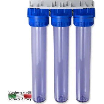 vodní filtr AQUA Water Systems Sada tří korpusů filtrů AQUA SL 20" (průhledný), připojení 1"