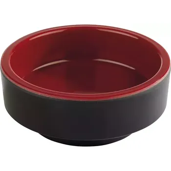 Talíř Hluboká miska APS ASIA Plus Bento, černá/červená, průměr 7,5 cm