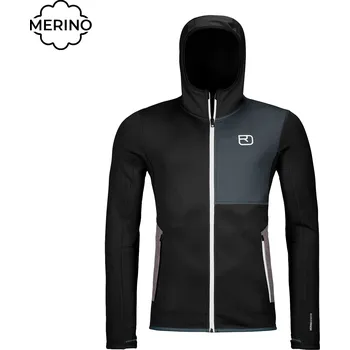 Pánské oblečení Technická mikina ORTOVOX Fleece Hoody black raven M 2026 - Odesíláme do 24 hodin
