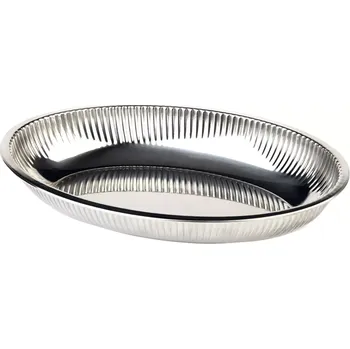 Oválný hluboký tác z nerezové oceli 265x185x40 mm | APS, 40110