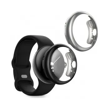 Pouzdro na mobilní telefon 2x Náramek pro Google Pixel Watch 2 / Pixel Watch 1 - stříbrná, černá