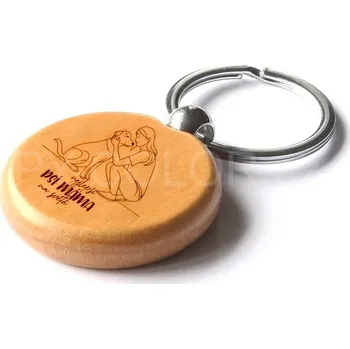 Gravírování Dřevěný přívěsek na klíče – Nejlepší psí máma na světě