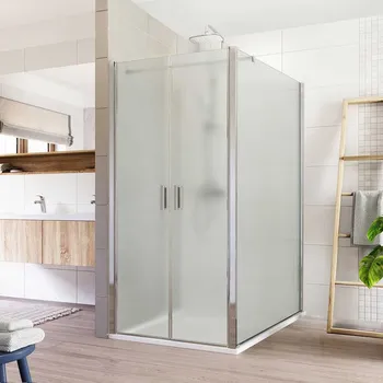 Mereo Sprchový kout, LIMA obdélník, dvoukřídlý, lítací, 90x100 cm, chrom ALU, sklo Point CK87572K