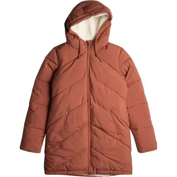 Dámská dlouhá bunda Roxy BETTER WEATHER XL Oranžová, Hnědá