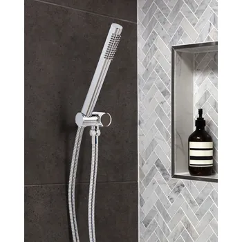 Sprchová hlavice Ruční sprchová hlavice stříbrná kov 1 typ proudu vody ruční sprcha moderní styl koupelna Beliani