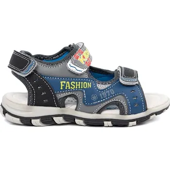 Dívčí sandály Moderní dětské sandály tmavě modré na plochém podpatku 30
