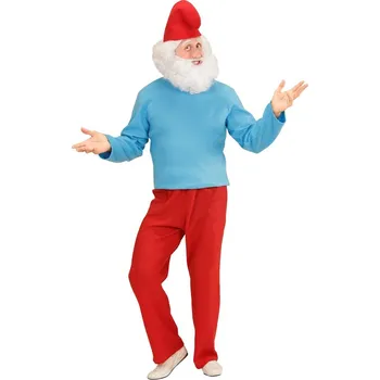 Karnevalový kostým Pánský kostým Taťka Šmoula červená M