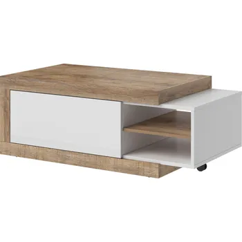 Televizní stolek MOB Sophia Typ 99 (dub samdal + bílá + lesk bílý)