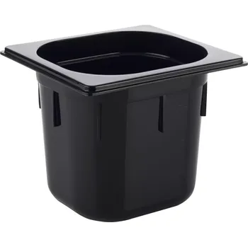 Dóza na potraviny APS GN-nádoba GN 1/6, objem: 2,20 litru, hloubka: 150 mm, černá
