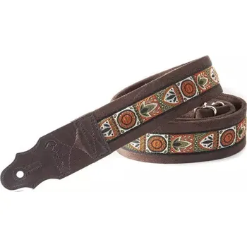 Kytarový popruh Řemen kytarový RightOn Merida Brown/Standart Plus