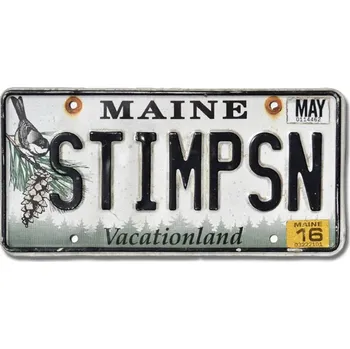 Plechová cedule Americká SPZ Maine Chickadee STIMPSN