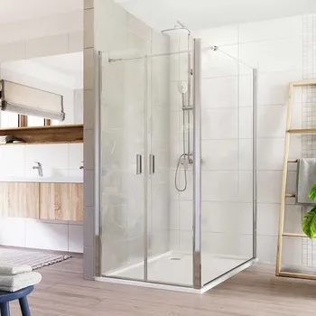 Mereo Sprchový kout, LIMA obdélník, dvoukřídlý, lítací, 110x120 cm, chrom ALU, sklo Čiré