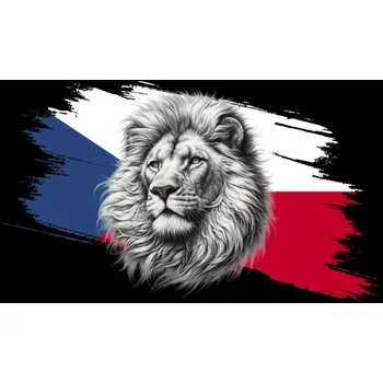 Vlajka NAŽEHLOVAČKA - Vlajka ČR se lvem