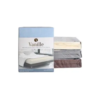 PRZEŚCIERADŁO VANILLE 220X200+25 JASNY SZARY FROTTE Z GUMKĄ 80% BAW.20% PL.