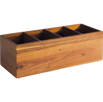 Úložný box APS Woody dřevěná bedýnka, výška: 125 mm, délka: 360 mm, šířka: 140 mm