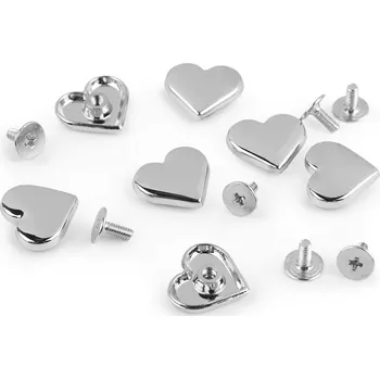 Nýt Sedlářský nýt šroubovací srdce 15x14 mm, barva nikl