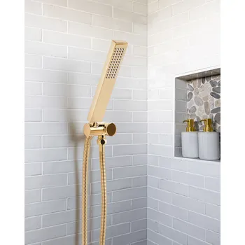 Sprchová hlavice Ruční sprchová hlavice zlatá kov 1 typ proudu vody ruční sprcha moderní styl koupelna Beliani