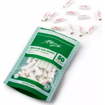 Purize REGULAR Short Size 9 mm bílé, sáček 50 ks (Filtry PURIZE s aktivním uhlím. Průměr 9mm.)