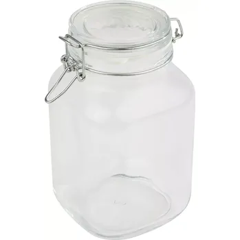 Dóza na potraviny APS sklo s vzduchotěsným sklápěcím víkem, objem: 2,00 litry, výška: 220 mm